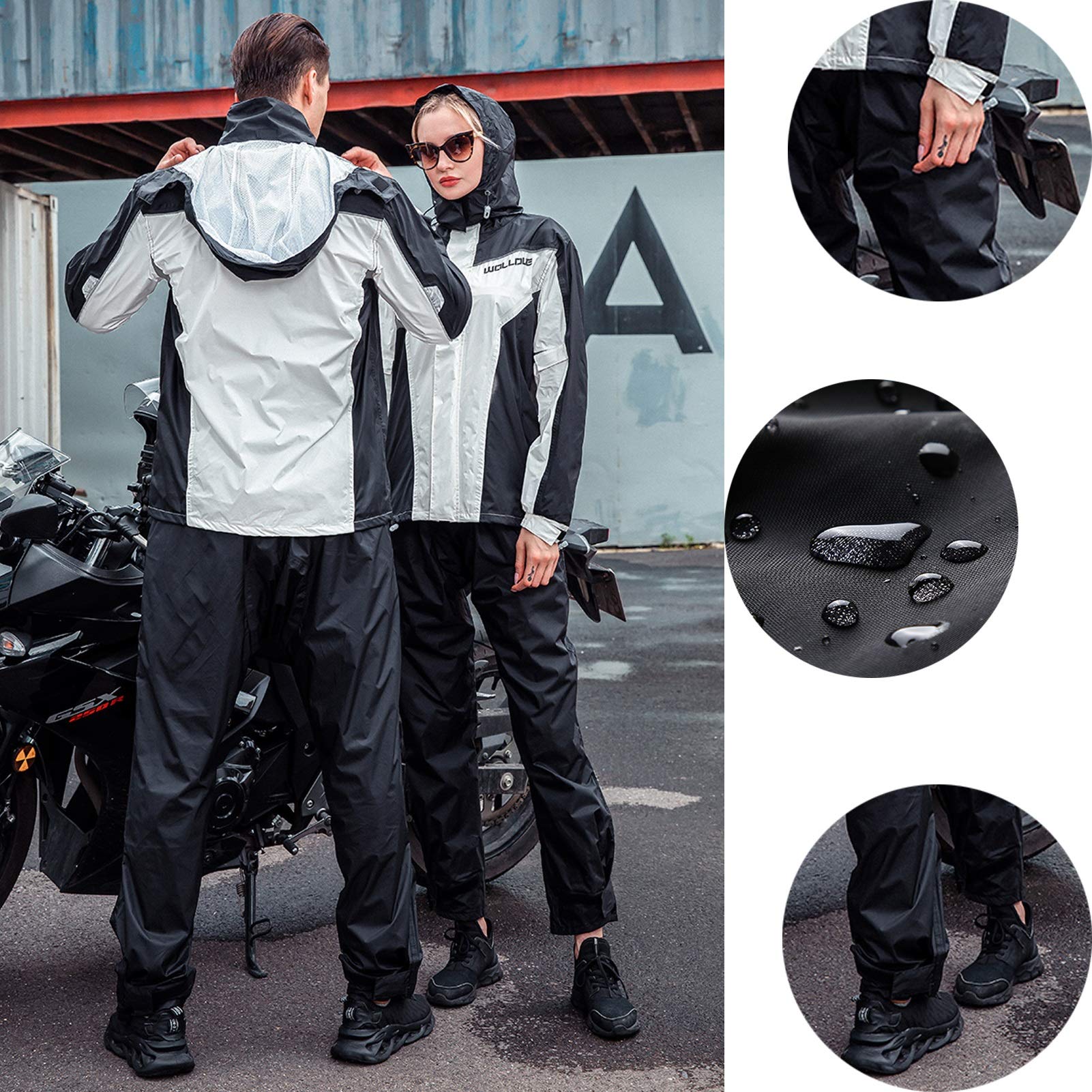 Amazon.com: DTDMY Unisex Raincoat Waterproof Rain Jacket Trouser